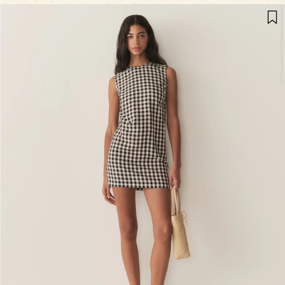 Doen CORALIE DRESS -- BLACK MARILYN GINGHAM